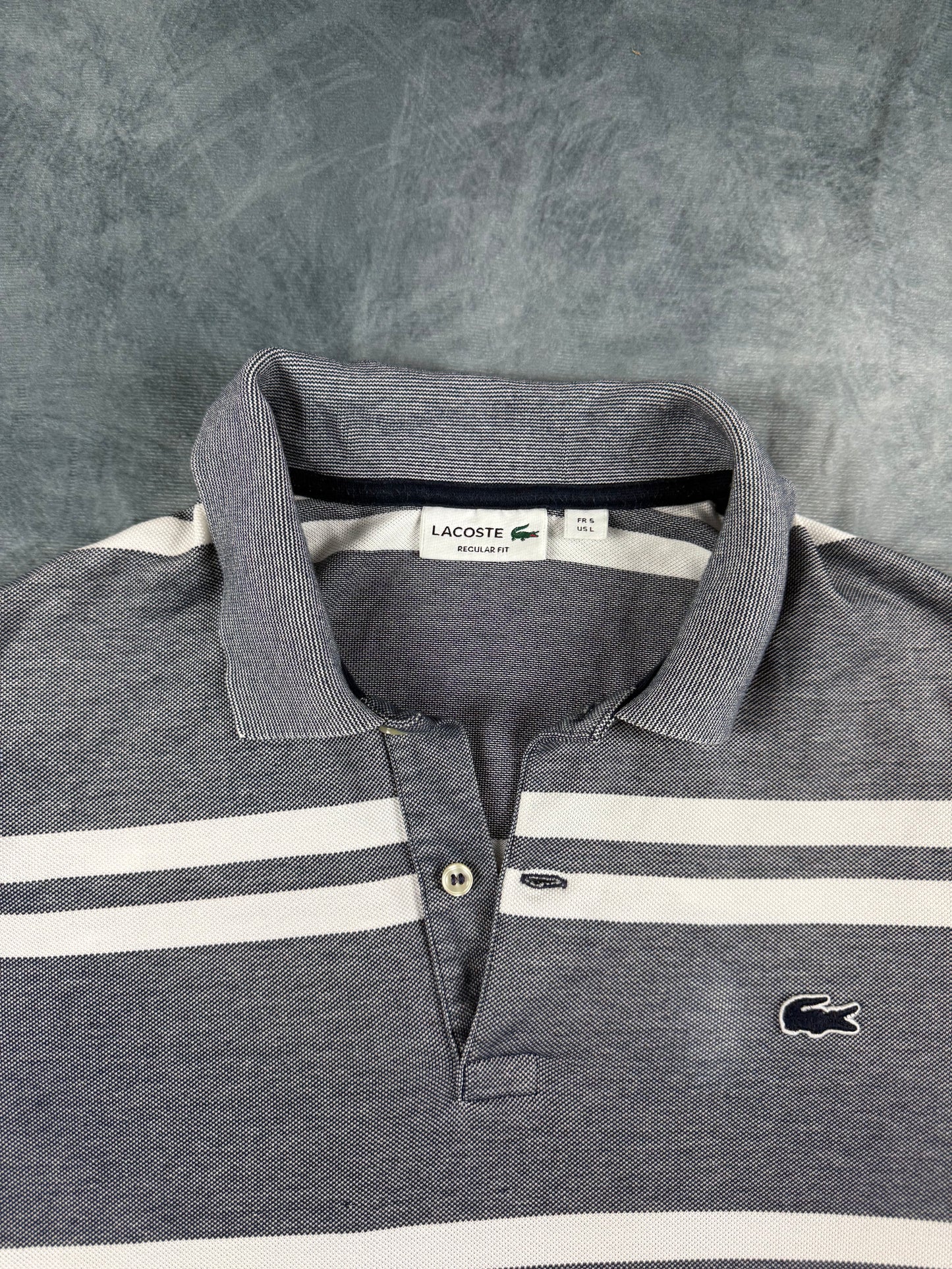 Lacoste Polo Shirt gestreift L